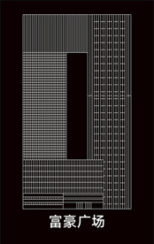 泉州地标建筑线稿富豪广场
