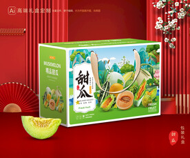 甜瓜包装 蜜瓜礼盒