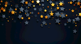 蓝底金色星星背景