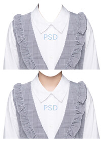 女孩证件照套装衣服素材psd