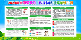 2024年全国爱耳日宣传栏展板
