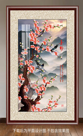 手绘梅花装饰画