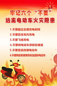 电动车火灾海报