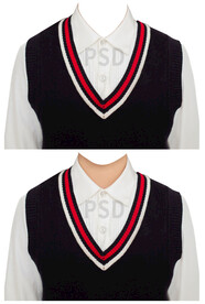 小女孩马甲衬衫证件照衣服素材