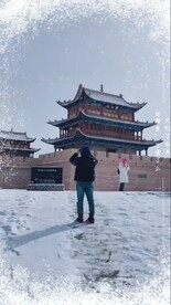 冬季甘肃嘉峪关雪景