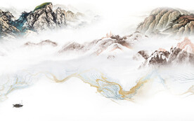 极简 新传中式山水 TIF分层