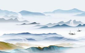 高档 新传中式山水 TIF分层