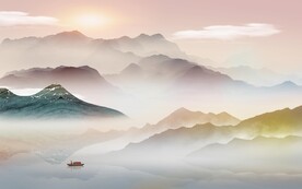 高档 意境中式山水 TiF分层