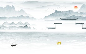 高端 新中式山水图 TIF分层