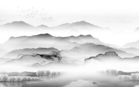 中式 灰色山水新图 TIF分层