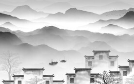 高端 灰色山水新图 TIF分层