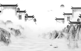 高清 灰色山水新图 TIF分层