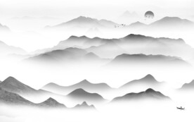 高档 灰色山水新图 TIF分层