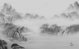 沙发 灰色素雅山水 TiF分层