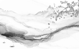 现代 灰色人气山水 TiF分层