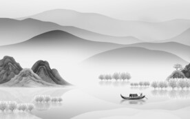 奢雅 灰色人气山水 TiF分层