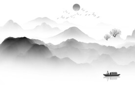 大气 灰色素雅山水 TiF分层