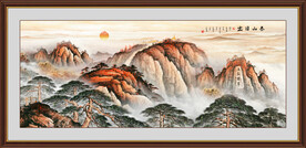 五岳独尊江山如画泰山图