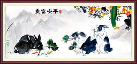 国画兔子