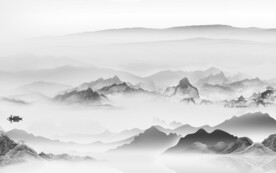 新传 灰色中式山水 TiF分层