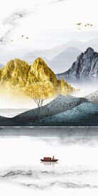 现代 山水简约玄关 TIF分层