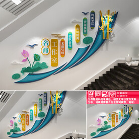 名师工作室楼道文化墙