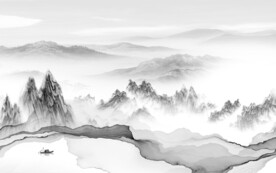 新款 灰色意境山水 TiF分层