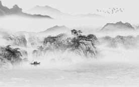 极简 灰色意境山水 TiF分层