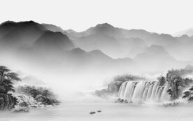 素雅 灰色意境山水 TiF分层