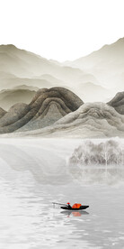 简约 高档山水玄关 TIF分层