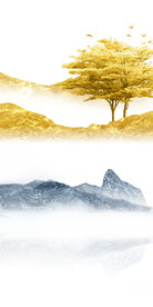 大气 高档山水玄关 TIF分层