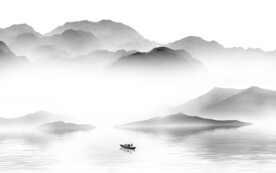 意境 灰色高档山水 TIF分层