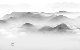 爆款 灰色新山水图 TIF分层