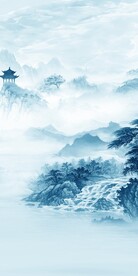 新款 山水玄关框画 TIF分层