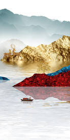 高雅 爆款山水玄关 TiF分层