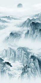 新品 新山水画玄关 TiF分层