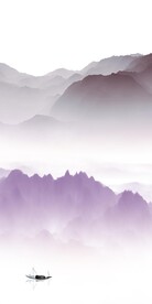 高档 新山水画玄关 TiF分层