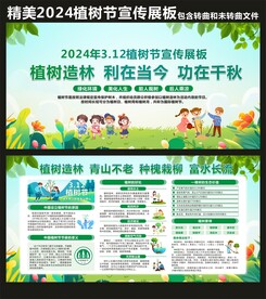 2024植树节宣传展板