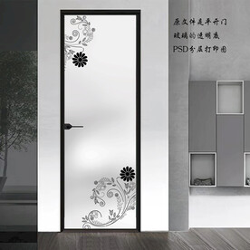 清分层透明底平开门打印图 