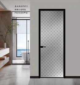 高清分层透明底平开门打印图