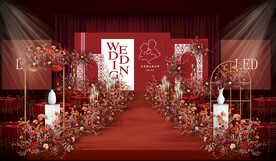 红色舞台效果图