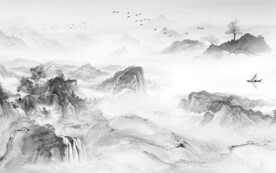 极简 中式灰色山水 TiF分层