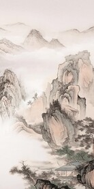 新品 高端山水玄关 TIF分层