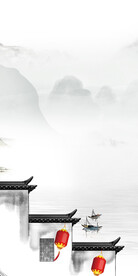 淡雅 高端山水玄关 TIF分层