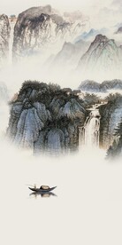 高档 高端山水玄关 TIF分层