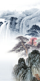 现代 高端山水玄关 TIF分层