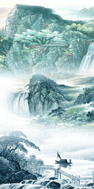 新传 山水中式玄关 TIF分层