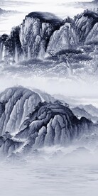 奢雅 山水中式玄关 TIF分层