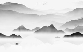 新品 灰色清晰山水 TiF分层