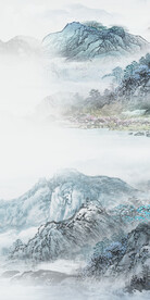 新品 高端山水玄关 TIF分层